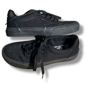 Vans Atwood Deluxe Comfort Black Canvas Sneakers Men’s 7.5 Skateboard Casual
